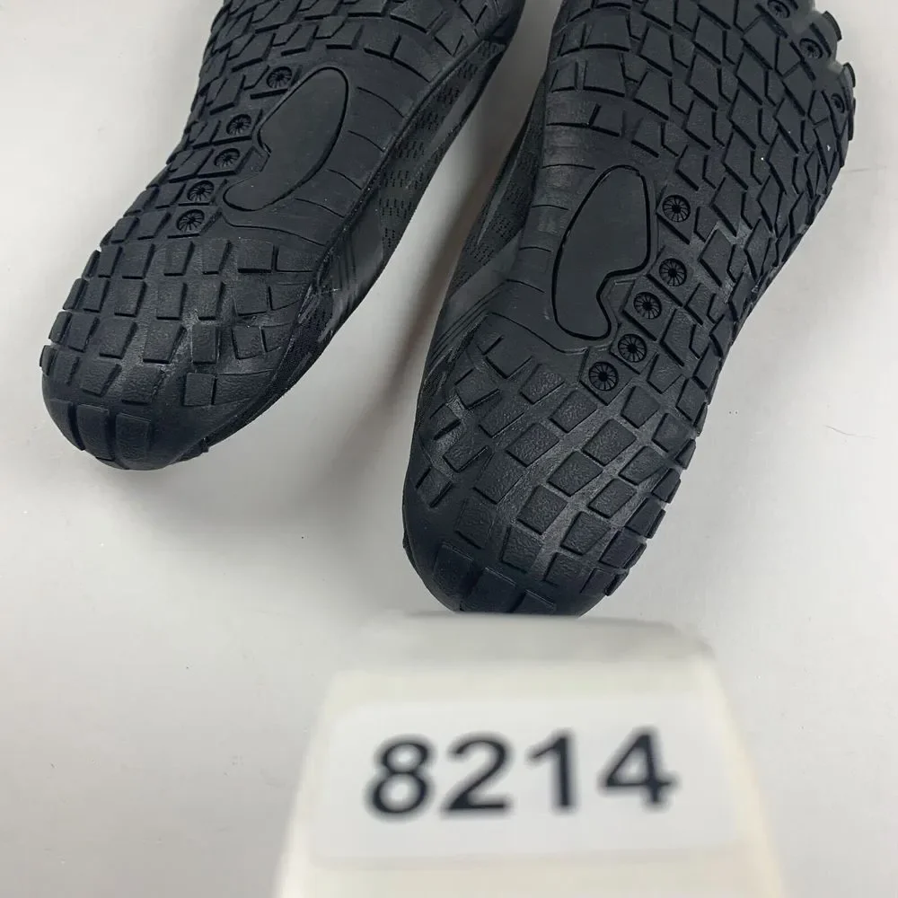 Sport-X Water Shoes Mens 42 Black Elastic Laces Surf Walking Beach Barefoot Pool